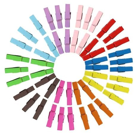 Pinzas de madera pequeñas, 110 unidades, mini pinzas de la ropa, de madera, coloridas, pequeñas pinzas para colgar fotos, cuerda de fotos con pinzas, pequeñas pinzas de la ropa de madera para fotos,