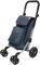 Carro de la Compra con 4 Ruedas giratorias, Bolsas Fabricadas en Textil Junto con Recubrimiento isotermico Interior para Proteger los Productos Frescos. Asa Ajustable y Bolsillo con Cremallera (Azul)