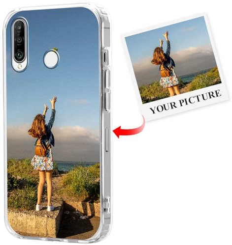 Xylota Personalisierte Handyhülle für Huawei P30 Lite 6,15'', Personalisiert Hülle mit Selbst Gestalten Eigenem Bild Foto Schutzhülle, Individuelle Design Stoßfest Case für Huawei P30 Lite,transparent