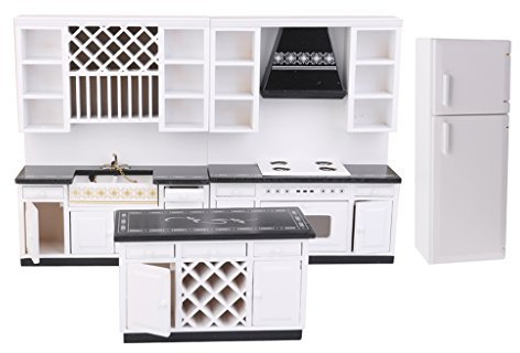 1:12 Puppenhausschrank Kühlschrank Küche Esszimmer Möbel Lebensszenen Zubehör