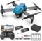 Wipkviey T28 FPV Drohne mit Kamera, Faltbare-Quadcopter für Anfänger, RC-Drohnen mit 3D-Flips/Höhenhaltung/Gesten-Selfie/Wegpunktflug für Erwachsene Kinder（Hellblau）