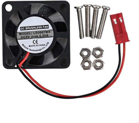 Ventilateur de refroidissement à faible bruit compatible avec Raspberry Pi assurant un contrôle sûr de la température (4 pièces)