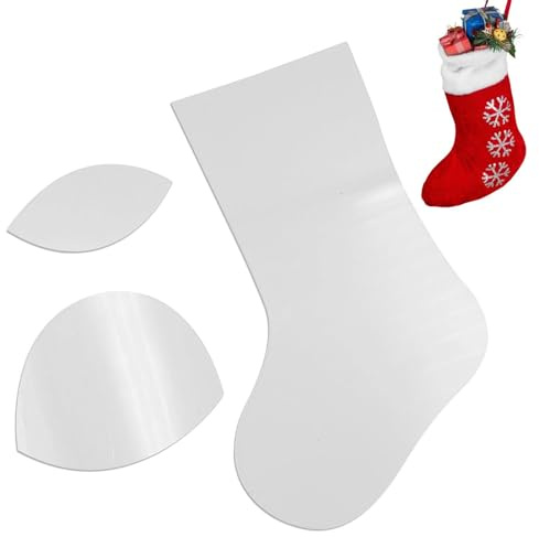 Weihnachtsstrümpfe - Weihnachtsbaumstrumpf | Weihnachtsstrümpfe nähen | Acryl-Quilting-Lineal-Vorlage, Strumpfmuster | Langlebige Bastelbaumkronen-Schürze, Geschenktüten, Anhänger | Baumrock zum Nähen