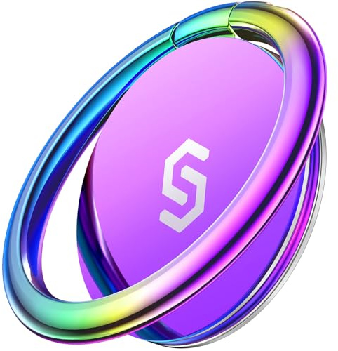 SYNCWIRE Phone Ring Holder, 360° Adjustable Finger Grip, Aurora Gradient | Zinc Alloy Ring Stand with 363° Rotation, Designed for Finger Grip and Compatible with iPhone, Samsung and Other Smartphones
