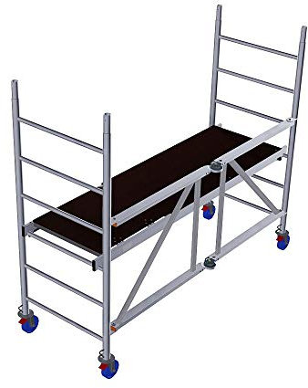 KRAUSE lif003 Leiter Gerüst, zusammenklappbar, 2000 mm x 600 mm Plattform, 1.8 m Länge