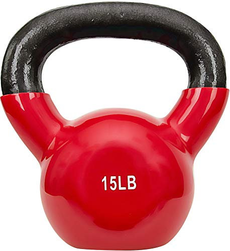 Sunny Health & Fitness Vinylbeschichtete Kesselglocke - 6,8 kg