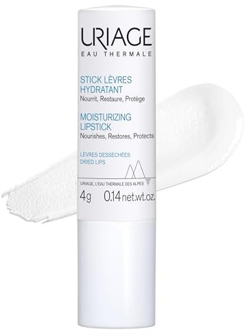 Uriage Eau Thermale Balsamo Labbra con Acido Ialuronico, Burro di Karité e Vitamina C - Balsamo labbra idratante molto morbido per labbra secche e screpolate - Idratazione intensa - Unisex
