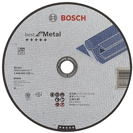 Bosch Accessories Bosch Professional 2608603524 Trennscheibe flach Best for Metal A 30 V BF, grau, 2608603530