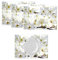 Artipics Tischsets Blütenweiss Platzsets Abwaschbar Kunststoff 4 Stück je 42 x 30 cm Platzdeckchen Pflegeleicht Frühling Tischdeko Mit Kirschblüten Essbereich | Küche | Terrasse | Balkon