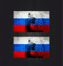 Akachafactory 2 x selbstklebend Sticker Auto Flagge Russland Russische Bär UDSSR CCCP sovietique Hat