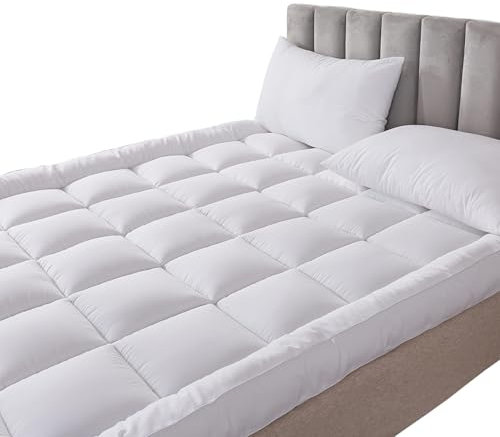 HIGH LIVING Topper Matratzenauflage 180 x 200 cm - 10CM Extra Dicke - 1100GSM Füllfaser - luxuriöser Komfort, hypoallergen, elastische Riemen, Tiefe Tasche dick