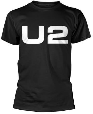 U2 White Logo T-Shirt schwarz L