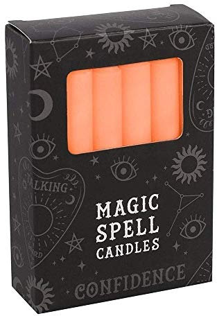 Spirit of Equinox Magic Spell Candles-Confidence-Duftkerzen, Orange, 10,3 x 7,3 x 2,5 cm, 12 Stück