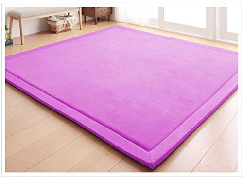 Fancytan Teppich Für Kinderzimmer, Krabbelmatte, Kinder Spielmatte Weich Teppiche Tatami for Schlafzimmer, Wohnzimmer, Klassenzimmer, Violett, 80 x 200 cm