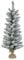 Pencil Christmas Tree Artificial Snow Covered Green Pine Jute Fabric Base 90cm