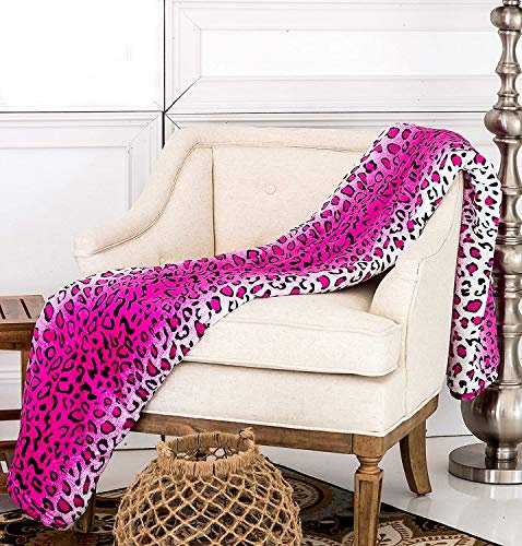 Home Must Haves Überwurf Zebra Giraffe Safari Animal Print All Season Extra Weich Warm Sofa Couch Überwurf Bett Decke Queen Size King Size Pink Leopard