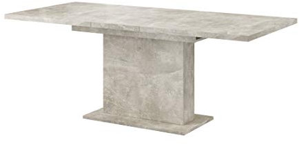 Tendencio Table Rectangle Extensible + allonge GLIANT 160-200 cm (Gris)