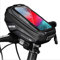 WILD MAN Wasserdichte Handyhalterung Typ Fahrradlenkertasche mit Touchscreen für Handys unter 16,7 cm (6,7 Zoll), Schwarz, 1 Stück