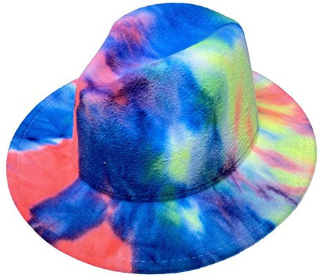 VPbao Klassische 1920er Gangster Trilby Filzhut im Fedora-Stil – Unisex Damen Herren breite Krempe Panama Jazz Hüte - Blau - MEDIUM