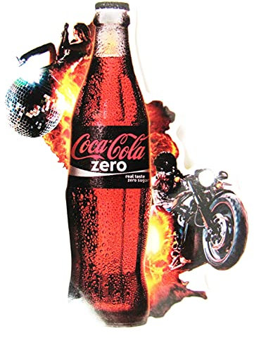 Coca C o l a - Aufkleber - Flasche Zero - 91 x 66 mm - Motiv 139