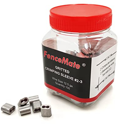 FenceMate Aluminum Alloy Crimp Loop Sleeves #2-3 to Splice & Join