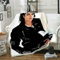 SDFWEWQ Sherpa Flanell Decke Weiß 130x150 cm Michael Jackson Bedruckte Decke Kuscheldecken extra Dicke warm,Super Flausch Fleecedecke als Sofaüberwurf oder Wohnzimmerdecke,Fürsorgliche Geschenk