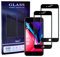 UNO' - Set für iPhone 7/8/SE: 2x Schwarz Hartglas 9H, kratzfest, HD, blasenfrei, Anti-Fingerabdruck.