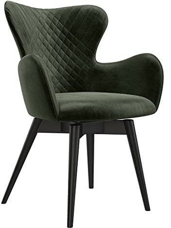HOMELIV. Pepper Armlehnstuhl drehbar, 62x65x87cm in Oliv, gemütlicher Esszimmerstuhl, EIN Blickfang für Ihren Wohnbereich
