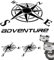 nuovo kit Adesivi Stickers Rosa dei venti adventure da 34 cm + omaggio 2 adesivi rosa dei venti da 15 cm valigie per moto enduro adventure Trail off Road Sport 4x4 per Auto o Moto (Nero Lucido)