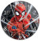 ERT GROUP Original und offiziell Lizenziertes Marvel Wanduhr Glänzend Spider Man 001 Marvel Schwarz Leise, Einzigartiges Design, Lackierte Metallzeiger, 30,5 cm (12)
