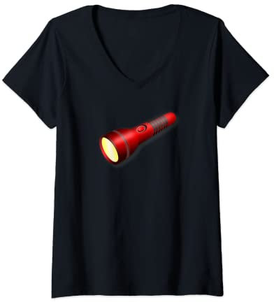 Mujer Linterna Camiseta Cuello V