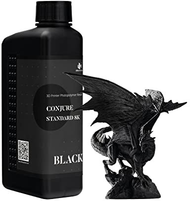 Chitu Systems 1Kg Conjure Standard 3D-Drucker-Harz, Upgraded schrumpfungsarmes 405nm UV-härtendes Standard-Photopolymer-Harz, Hochpräzisionsharz für LCD/DLP/MSLA 3D-Druck (schwarz, 1000g)