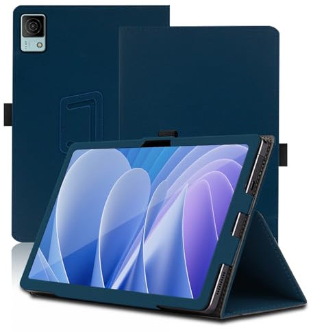 Étui pour DOOGEE T30 Pro, 11 inch, DOOGEE T30 Pro Coque Tablette, Housse de Protection avec Support Pliable, Porte-Crayon et Dragonne, Protection Totale. (Bleu)