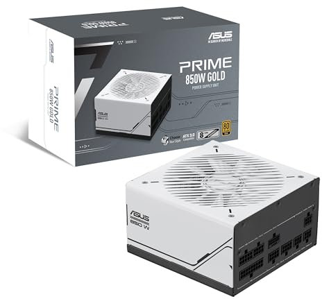 ASUS Prime 850W Gold (850 Watt, ATX 3.1 Compatible, Fully Modular Power Supply, 80+ Gold Certified, Dual Ball Bearings, Two Color Options in One, 8-Year Warranty)