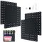 4pcs Panneau Perforé Mural, Panneaux Perforés en Métal Noir Panneau Mural Organisateur de Bureau Robuste Grand pour Murs de Cuisine Garage Organisation de la Maison Salle d'Artisanat 25x25cm