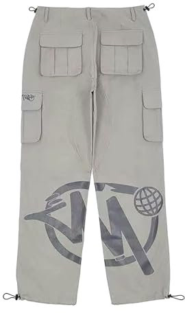 Generisch Minus Two Baggy Jeans Herren Trapstar Anzug None of Us Tracksuit Cargo Jeans Größentabelle Herren Hosen Y2K Yk2 Hose Glitzer Gürtel Y2K Hip Hop Cargo Pants Schwarz Trapstar Minus (B21,S)