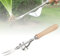 Handjätgerät für den Garten,2024 Neu Unkrautstecher Edelstahl Wurzeljäter mit Holzgriff Manueller Weeder zum Graben, Jäten, Lösen (1 Stück)
