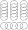 20 Stück Buchringe de Metall, Loseblatt Verbinder Ringe, Buch Verbinder Ringe, Ringe für Karteikarten, Ringbuch Ringe, Silberfolie Bücher Binden, 25mm Round Ring Binders für Büros und Schulen, Silber