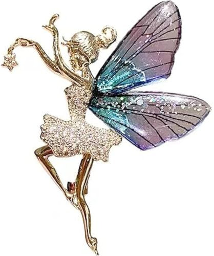 JJiaoLinin Broche Dames,Broche Papillon Coloré Broche de Strass Pins Decollete Femme Broche de Sécurité Durable Accessoires de Manteau pour Les Femmes, Les Filles, Les Dames