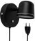 Aisilan Wandleuchte Schwarz – 5W dimmbare LED-Wandlampe mit Kabel/Stecker, Touch-Schalter & 3 Farbmodi, geeignet für Innenbereiche, Schlafzimmer und Wohnzimmer