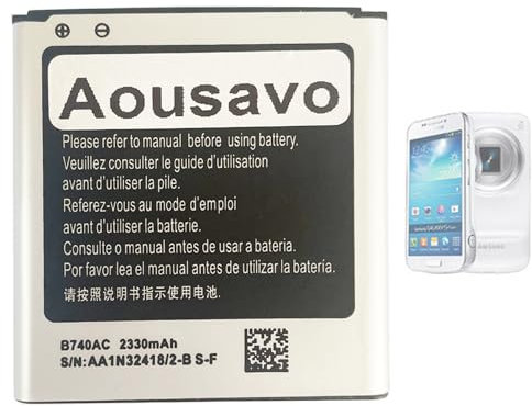 Aousavo B740 B740AC ersatz akku Kompatibel mit Samsung Galaxy S4 Zoom, Zoom LTE, SM-C1010, NX Mini, NXF1, NX3000 B740K, B740AE, B740E (Li-ion 3,8V 2330mAh Watt 8,85Wh)