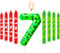 13pcs Gaming Candle Cake Decorations, Number 7 Candle Toppers Large Happy Birthday Toppers for Kids (7th)