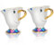 LEEPENK 2 pack Mrs. Potts Disney Beauty and Beast Chip Teacup for Mrs. Potts Teapot