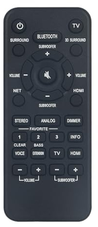 VAH0130 Replaced Remote Control fit for Yamaha Soundbar YAS-408 YAS-408BL ATS-4080 YAS408 YAS408BL ATS4080 MusicCast Bar 400