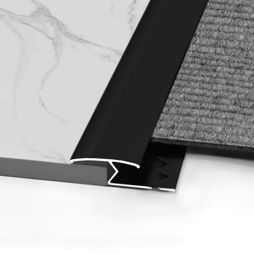 Carpet Edge Trim Black Silver - Carpet To Laminate Flooring/ Tile to Rugs Metal Z Edge Carpet Threshold Strip/ Bars/ Carpet Joining Strips - 10 Pieces - 20 24 36 48 62 82 88 Molding(10 PCS silver,L 2