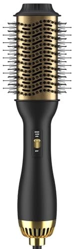TQQ Warmluftbürste Rundbürstenföhn, Föhnbürste, Hairstyler Fönbürste in Einem, Aktualisiert 4-in-1 One-Step Haartrockner und Volumiser Für Alle Haartypen