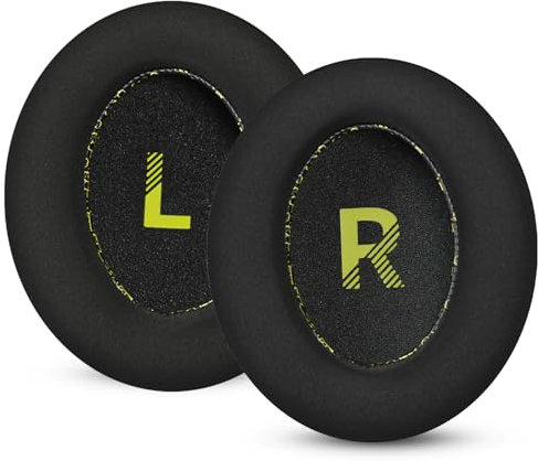 Joghaw Replacement Ear Pads for Headphones - Compatible for Philips SHP9500 | Premium Cooling Gel Headphone Replacement Ear Pads with Soft Memory Foam for Comfort - Yellow Print