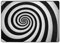 Felpudo de franela con estampado GIF de ilusión óptica en espiral, ideal para interiores y salones
