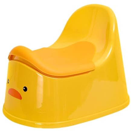 Harilla Potty Training Toilet, Potty Chair,Anti Slip Bottom Cute Duck Realistic Splash Guard Toddler Toilet Seat for Girls Boys Kids, Yellow