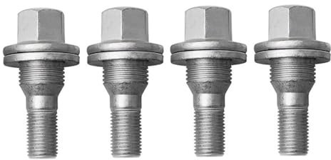 BASPHHH Bulloni Cerchio Compatibile con Peugeot per 301 307 308 408 508 2008 3008 4008 5008 Bulloni Ruota da 17 mm 540567 9802642680